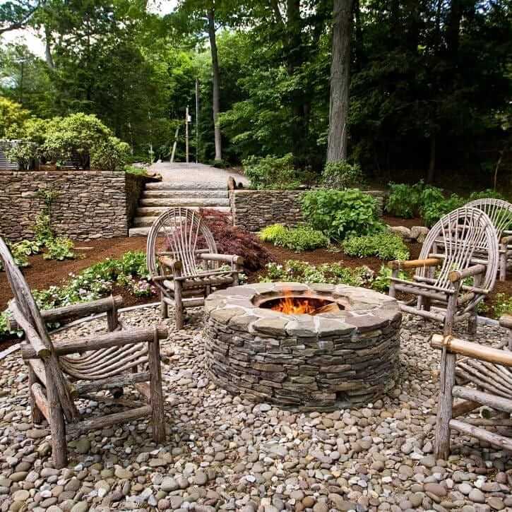 stone fire pit ideas