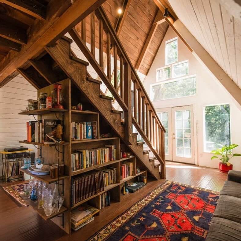 under stair storage living room