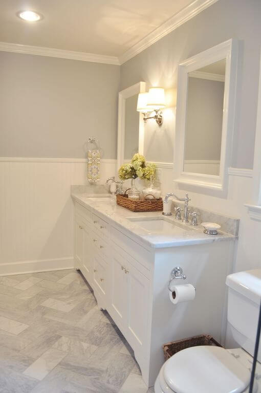 wainscoting bathroom walls