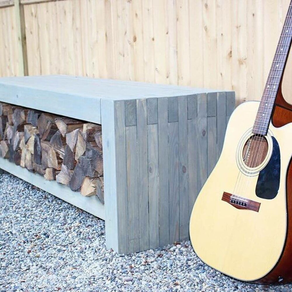 Firewood Storage Bench