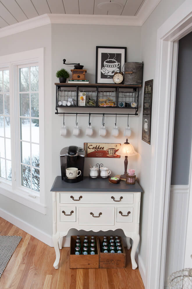 coffee bar ideas in kitchen