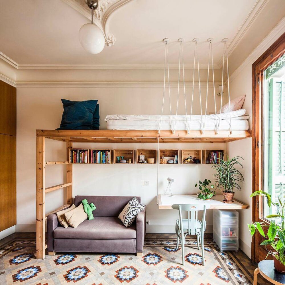 college dorm loft bed ideas