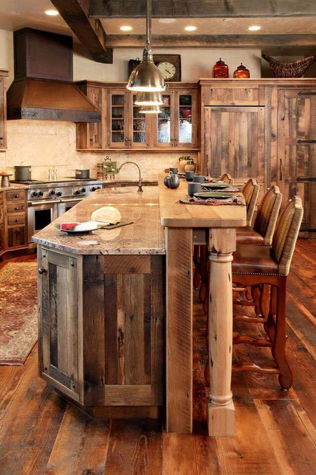 rustic kitchen bar ideas