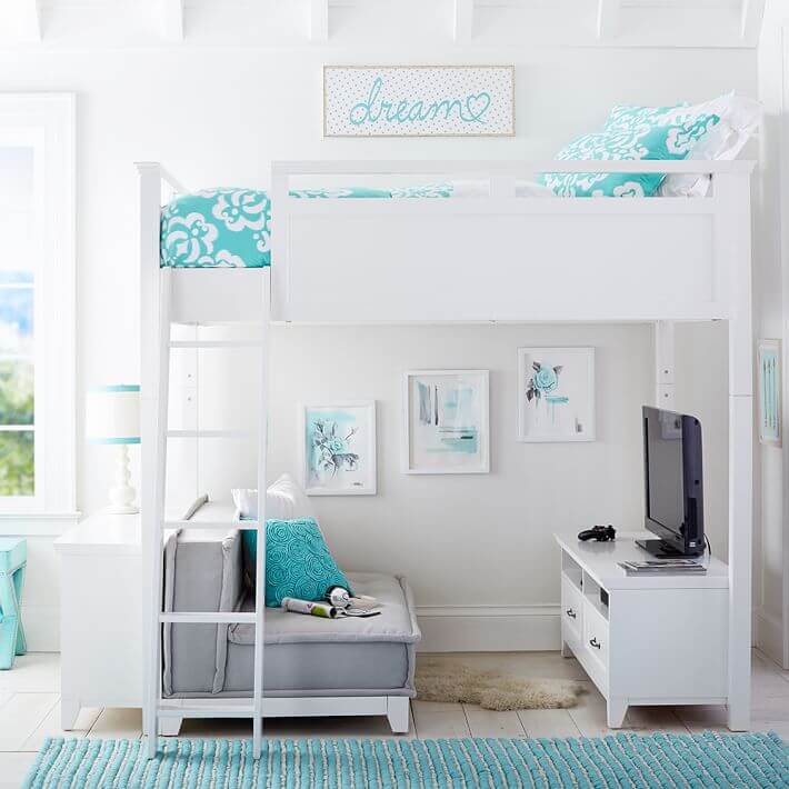 studio apartment loft bed ideas