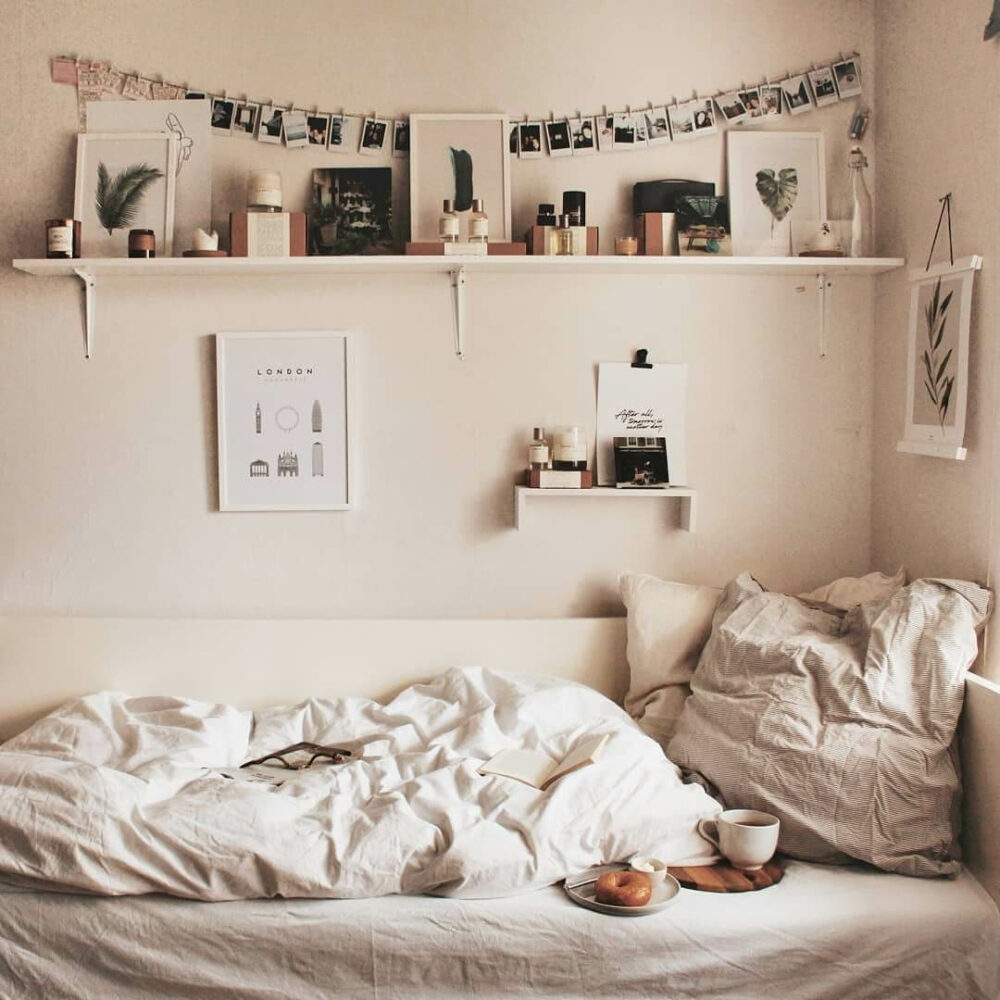 white dorm room ideas