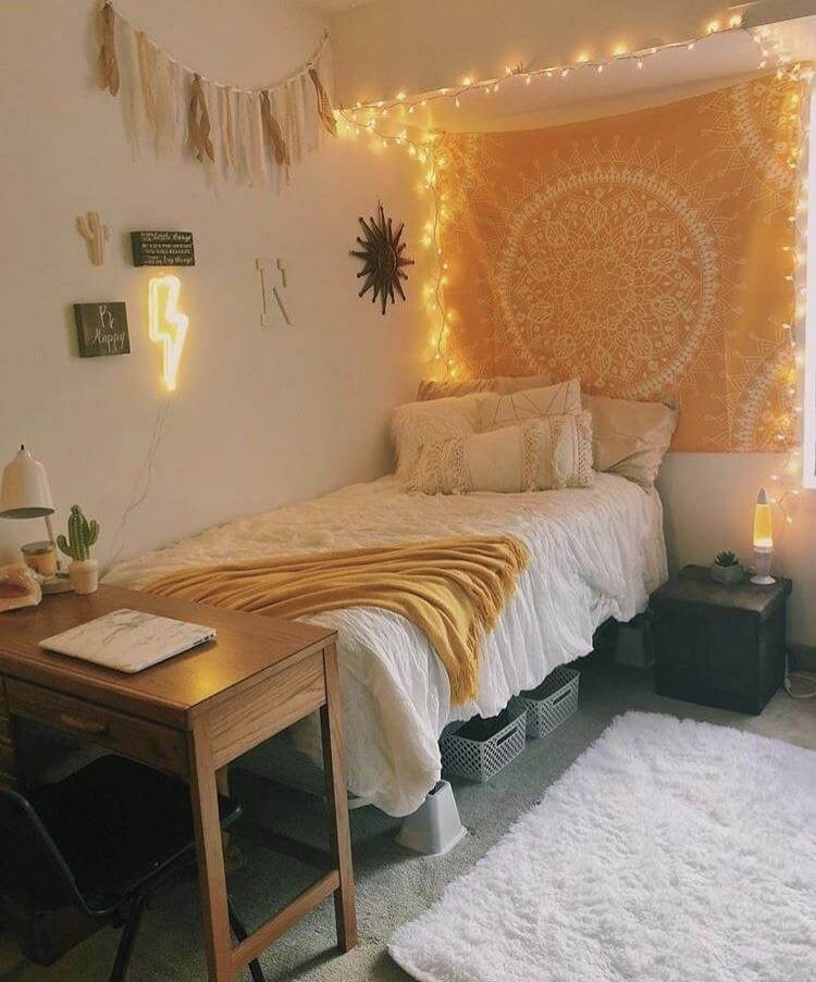 yellow dorm room ideas
