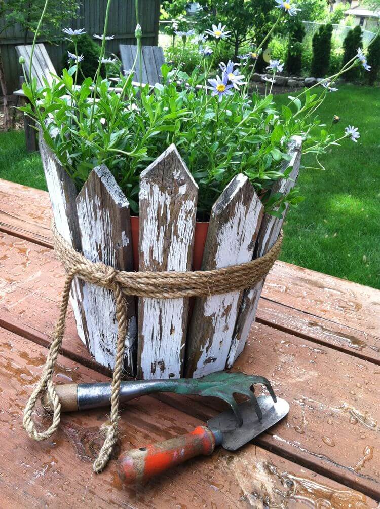 rustic flower pot ideas