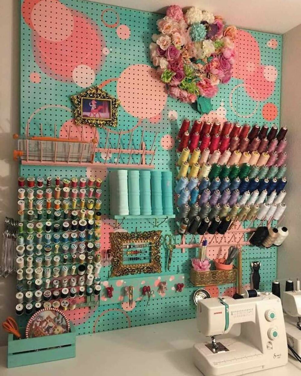 sewing room wall decor ideas
