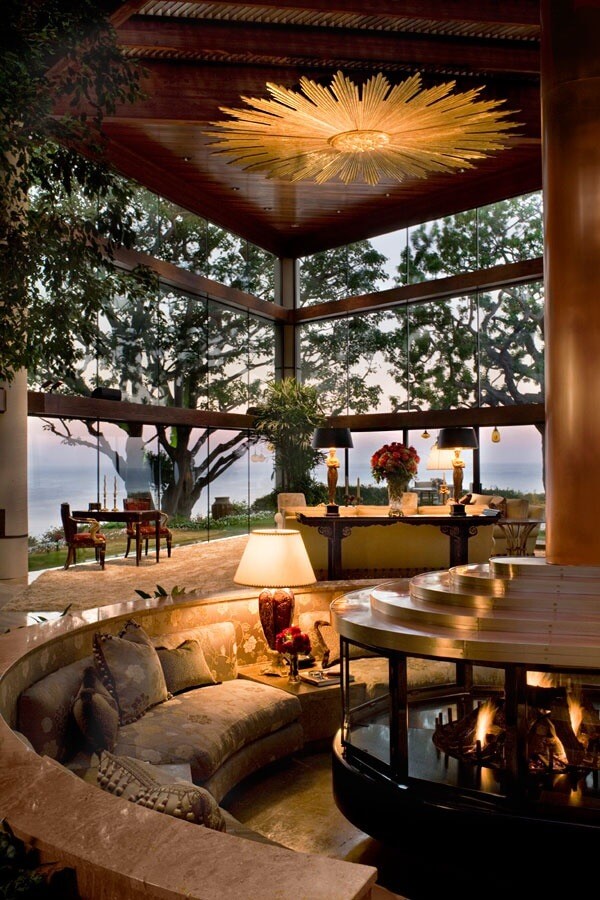 sunken living room outdated