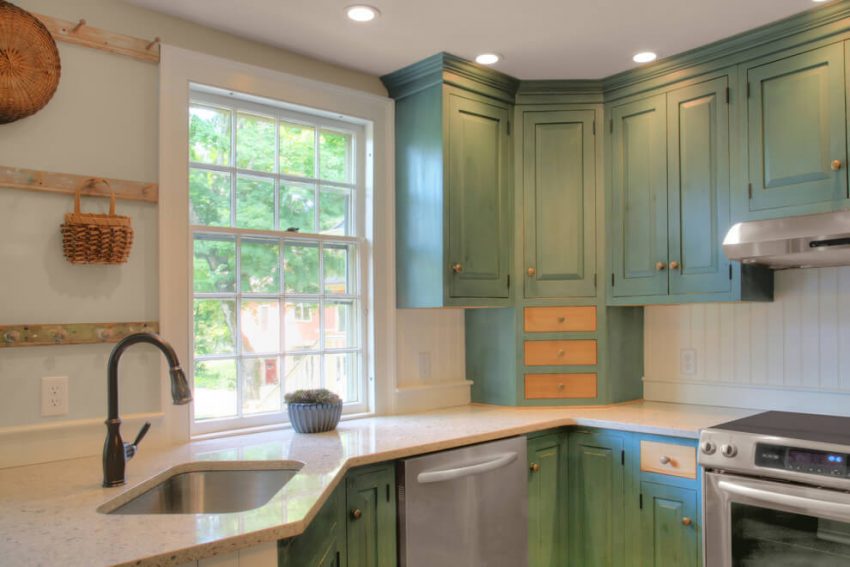 corner kitchen cabinet with sink