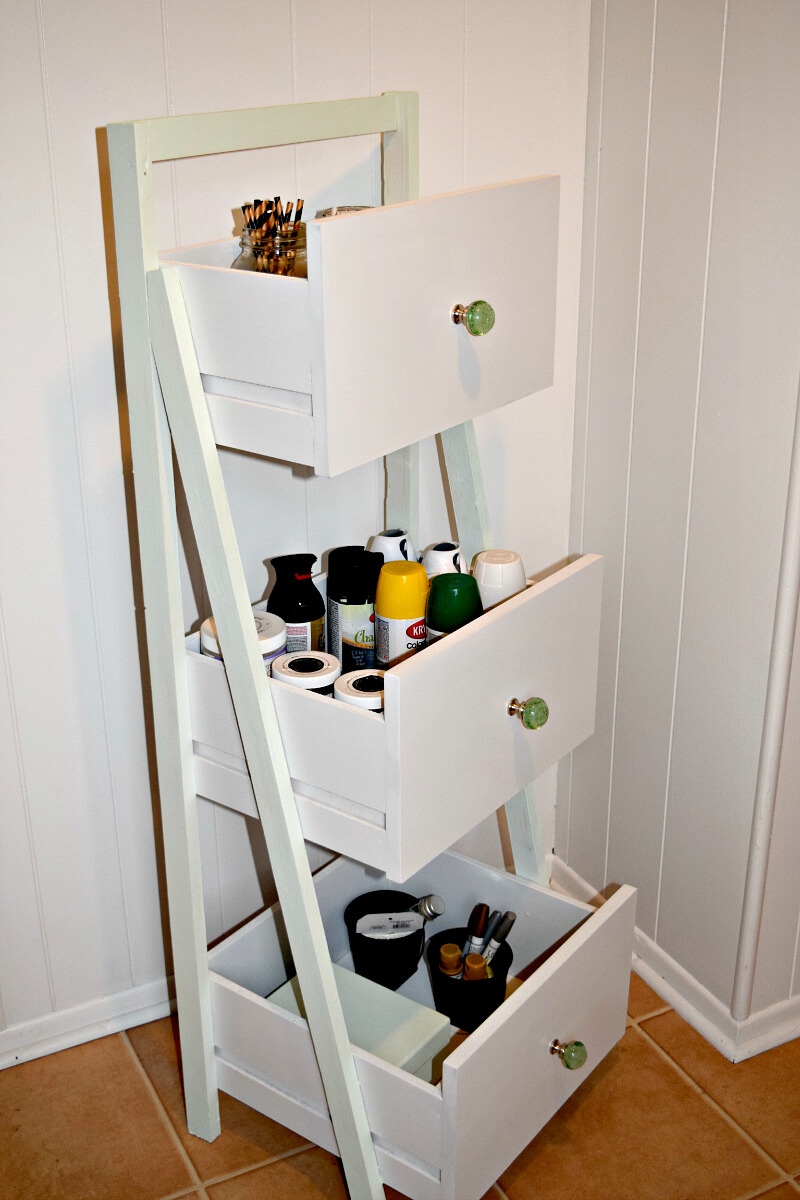diy ladder shelf ideas