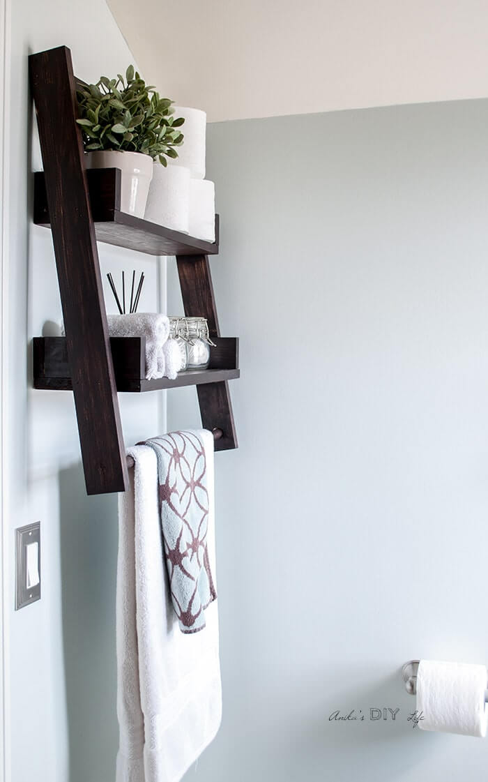 diy ladder shelf plans