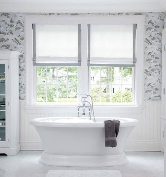 ideas for bathroom window coverings