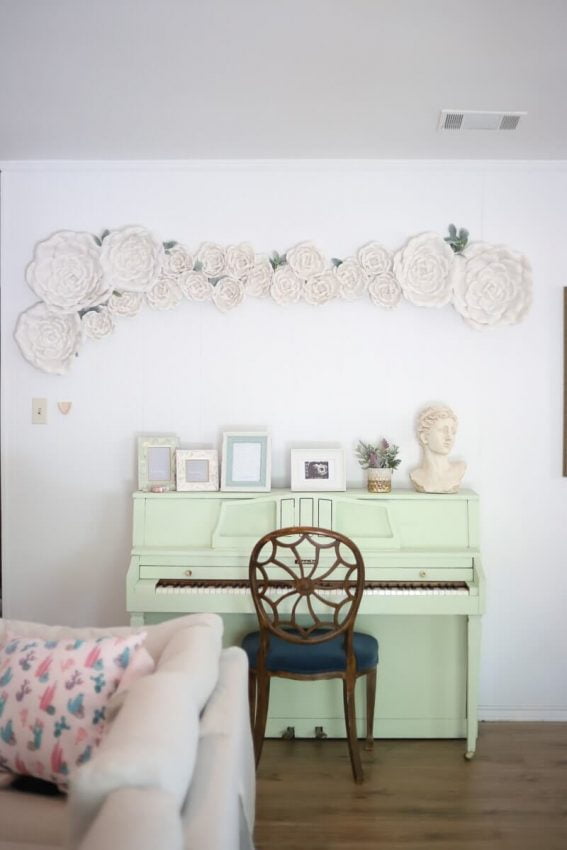 Cheap DIY Flower Wall