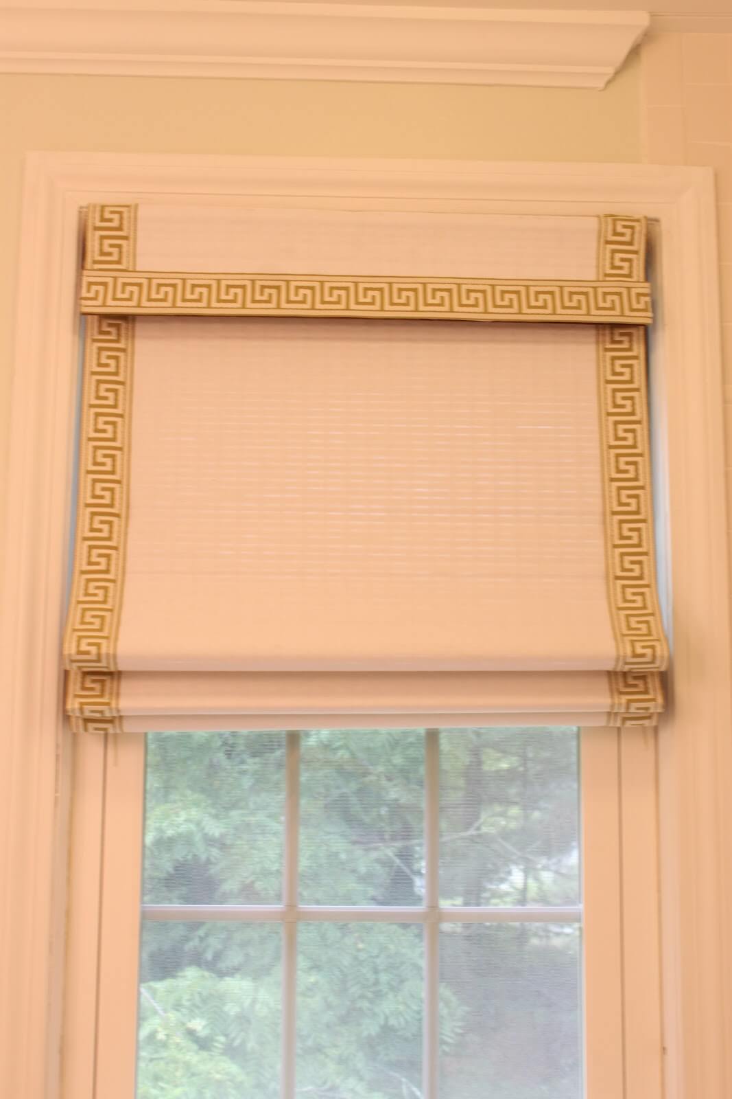 Greek Key Roman Shades