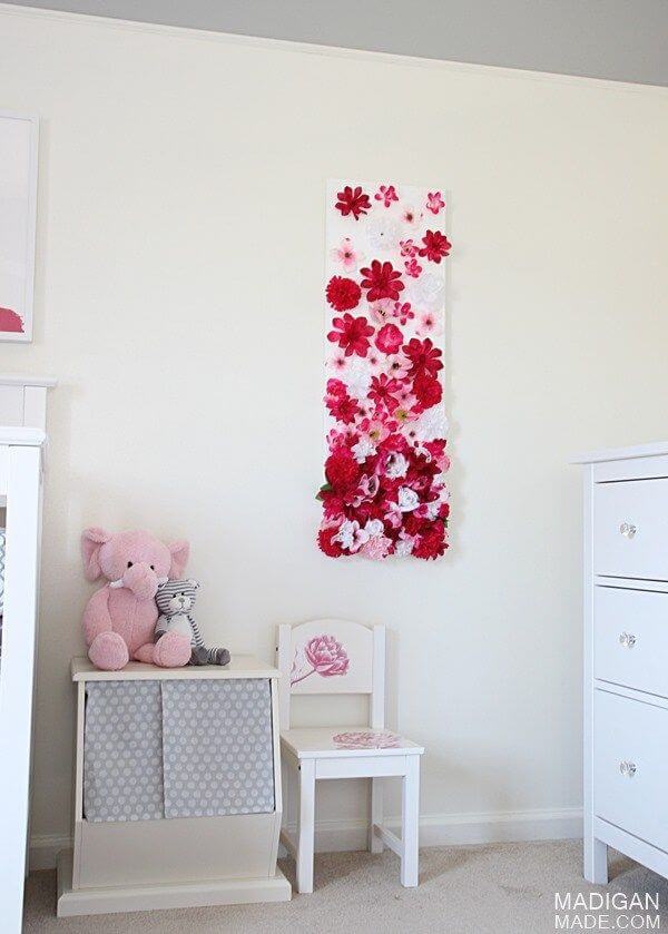 Silk Flower Diy Wall Art 