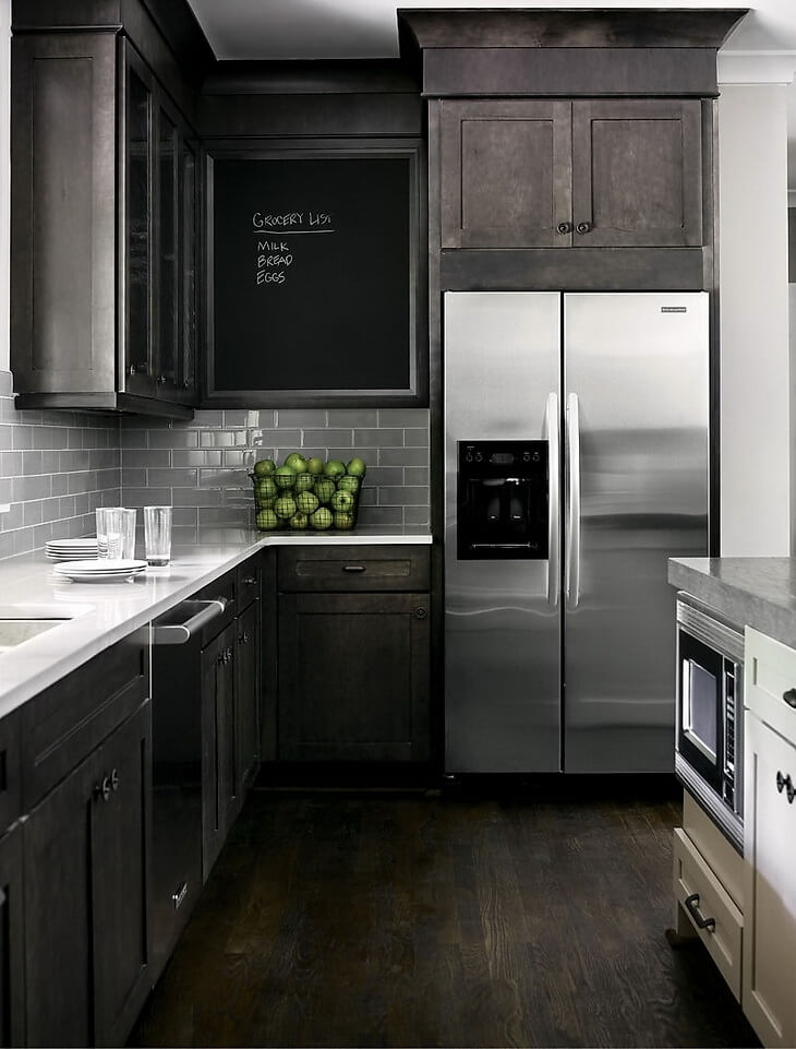 black kitchen cabinets