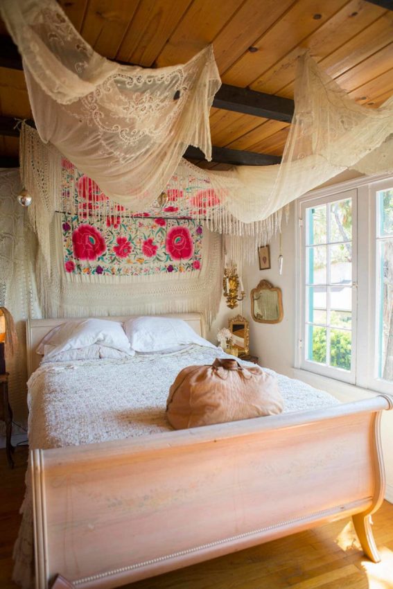 bohemian diy bed canopy