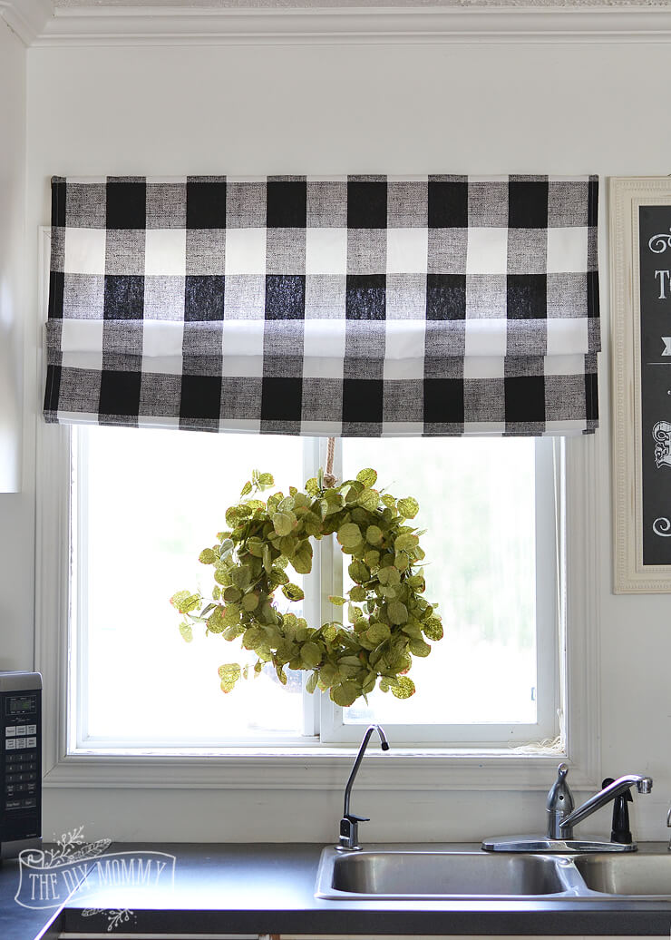 no sew diy roman shades