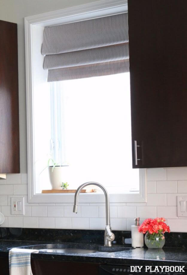 roman shade for kitchen