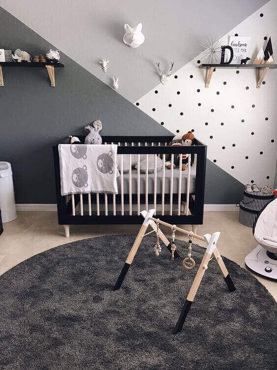 Baby Room Ideas Boy with Monochromatic Patterns