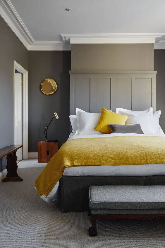 Bedroom Paint Colors Contemporary Grey and Yellow - Harptimes.com
