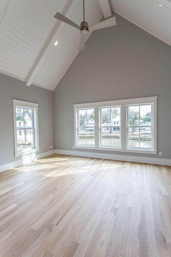 Bedroom Paint Colors The Elegant Grey with White Vaulted Ceiling - Harptimes.com