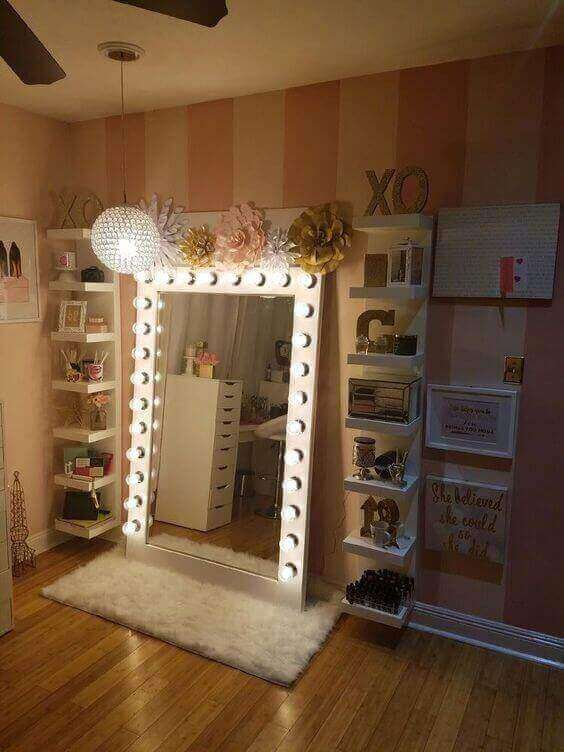 DIY Vanity Mirror Crystal Pendant Lights - Harptimes.com