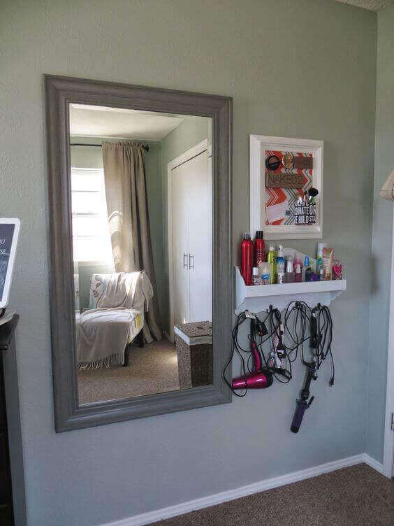 DIY Vanity Mirror with Lights Wooden Frame - Harptimes.com