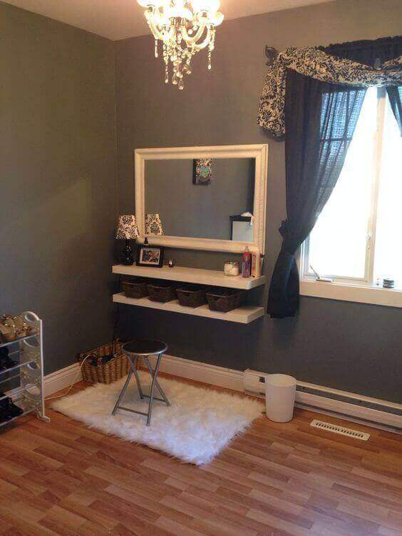 DIY Vanity Mirror with Natural Lights - Harptimes.com