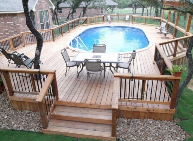 above ground pool deck ideas