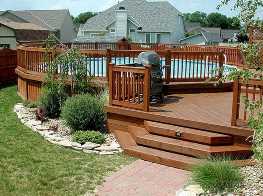 above ground pool deck ideas