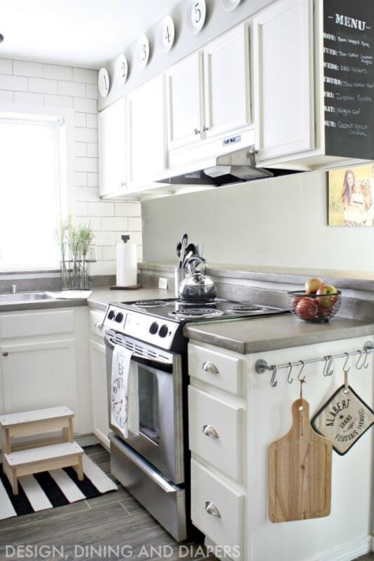 tile kitchen countertop ideas with white cabinets